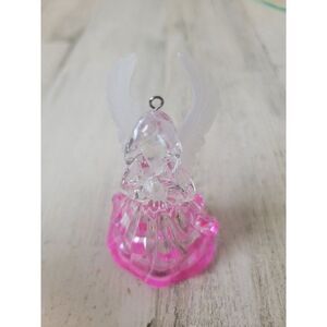 Pink Acrylic angel girl cherub ornament Xmas decor